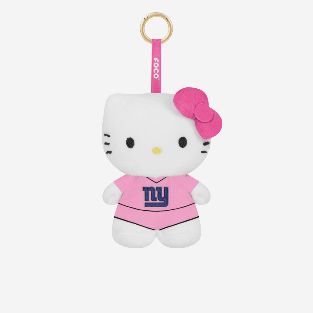 New York Giants Plush Hello Kitty® Pink Bag Charm Keychain FOCO - FOCO.com