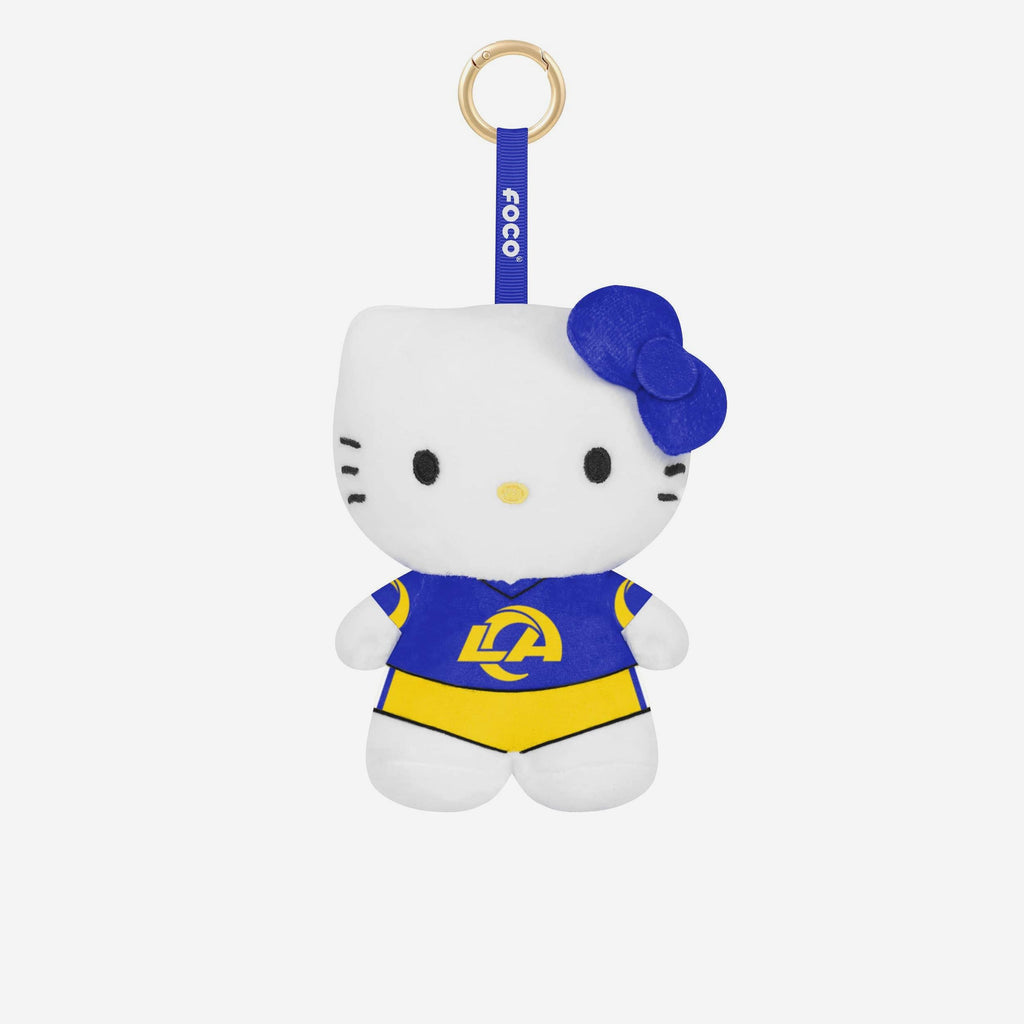 Los Angeles Rams Plush Hello Kitty® Bag Charm Keychain FOCO - FOCO.com