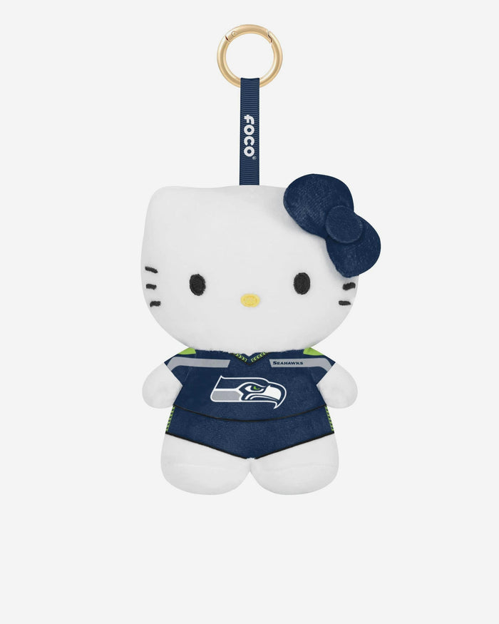 Seattle Seahawks Plush Hello Kitty® Bag Charm Keychain FOCO - FOCO.com