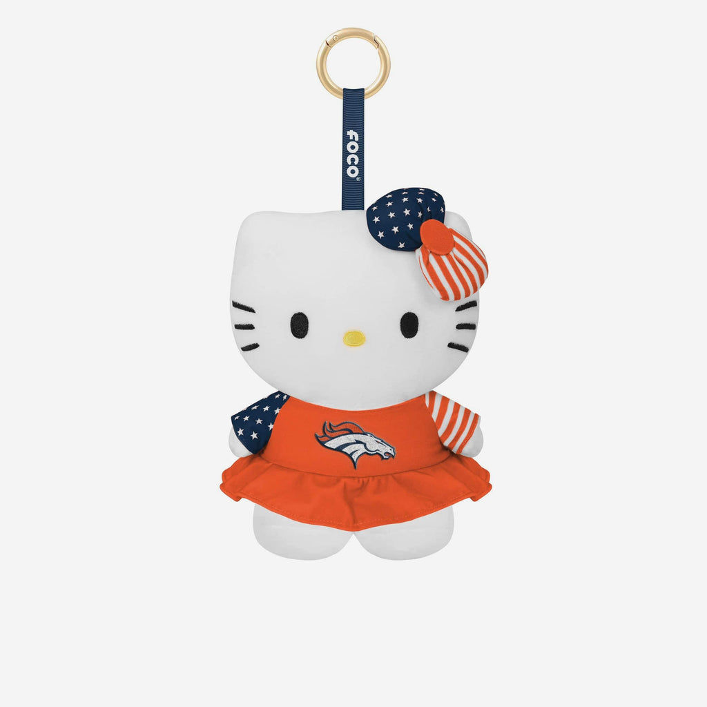 Denver Broncos Americana Plush Hello Kitty® Bag Charm Keychain FOCO - FOCO.com