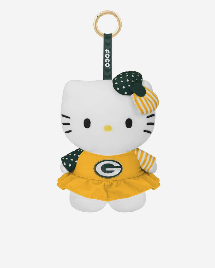 Green Bay Packers Americana Plush Hello Kitty® Bag Charm Keychain FOCO - FOCO.com