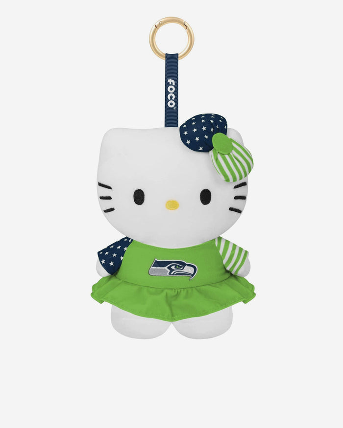 Seattle Seahawks Americana Plush Hello Kitty® Bag Charm Keychain FOCO - FOCO.com
