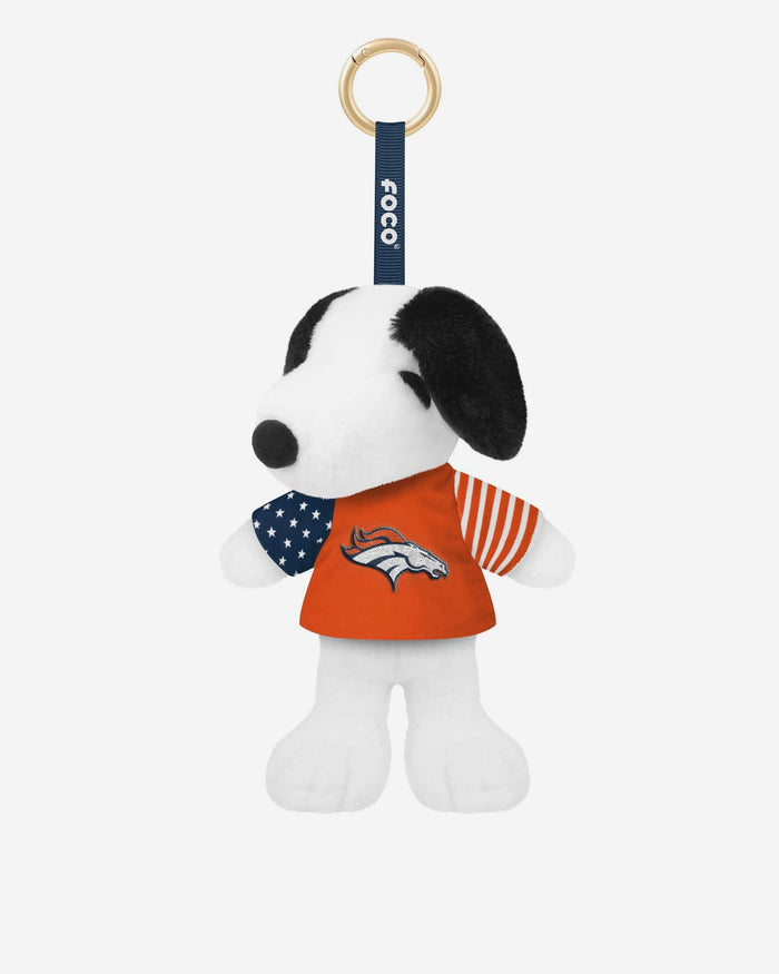Denver Broncos Americana Plush Snoopy Peanuts Bag Charm Keychain FOCO - FOCO.com
