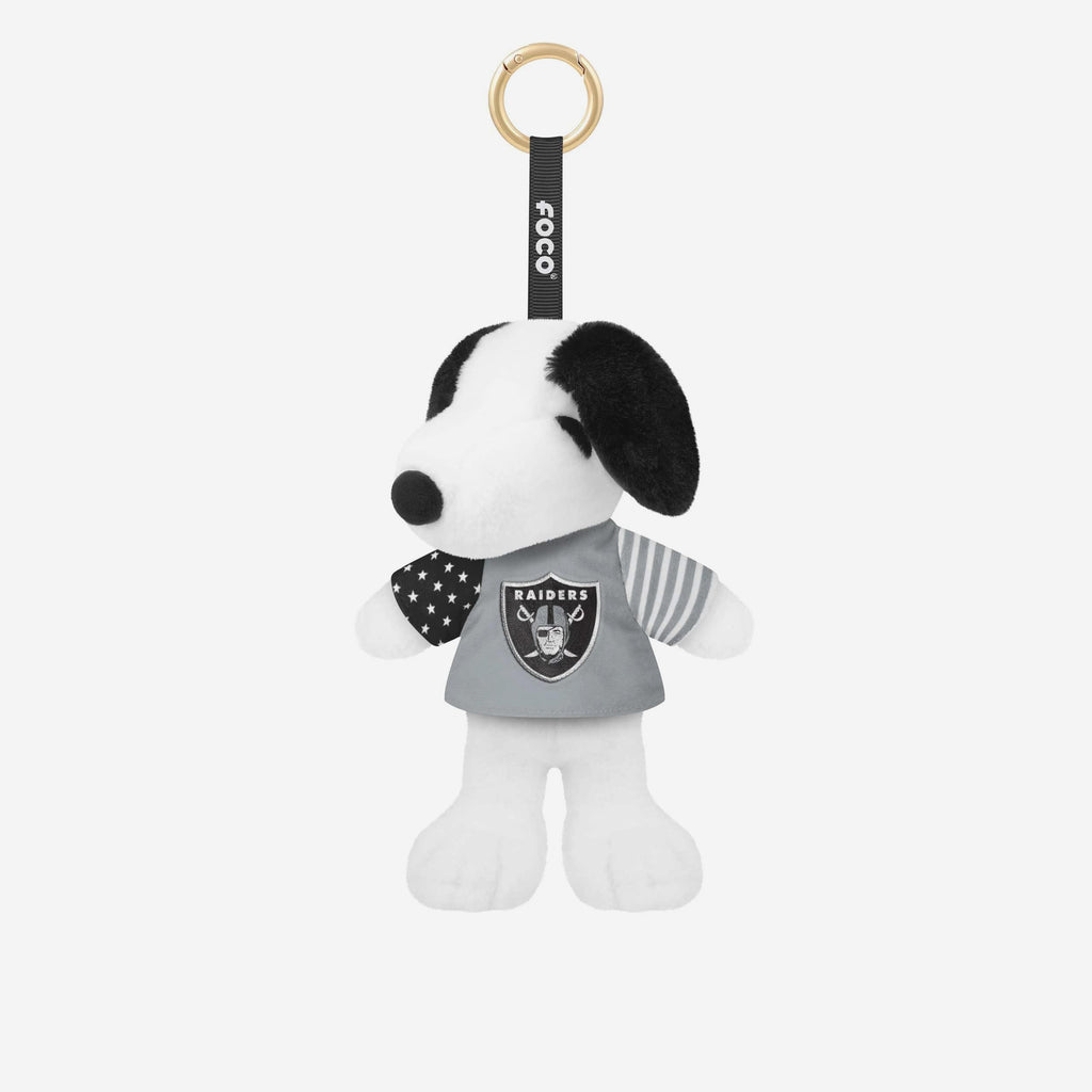 Las Vegas Raiders Americana Plush Snoopy Peanuts Bag Charm Keychain FOCO - FOCO.com
