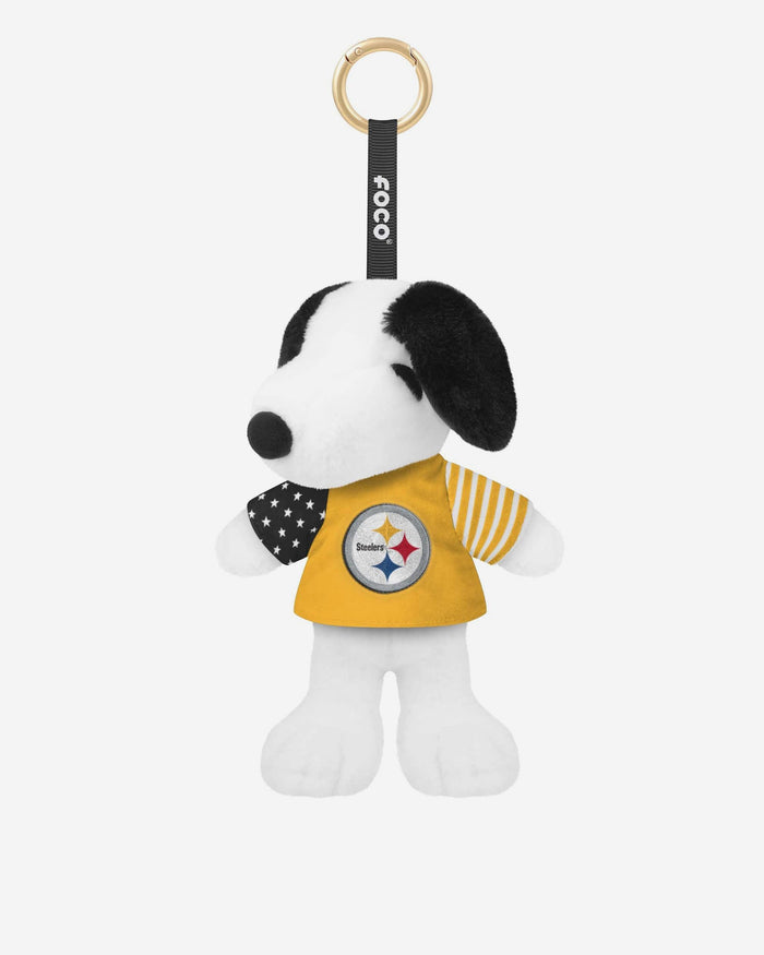 Pittsburgh Steelers Americana Plush Snoopy Peanuts Bag Charm Keychain FOCO - FOCO.com