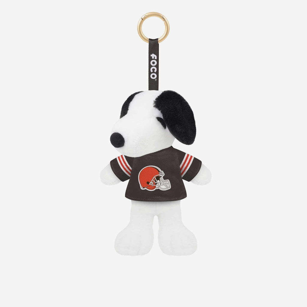 Cleveland Browns Plush Snoopy Peanuts Bag Charm Keychain FOCO - FOCO.com