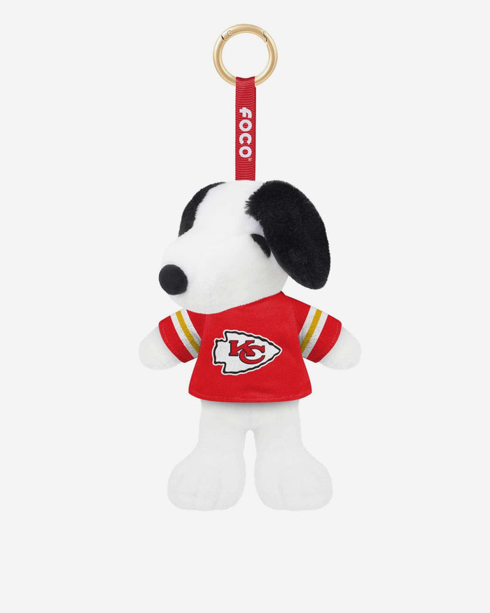 Kansas City Chiefs Plush Snoopy Peanuts Bag Charm Keychain FOCO - FOCO.com