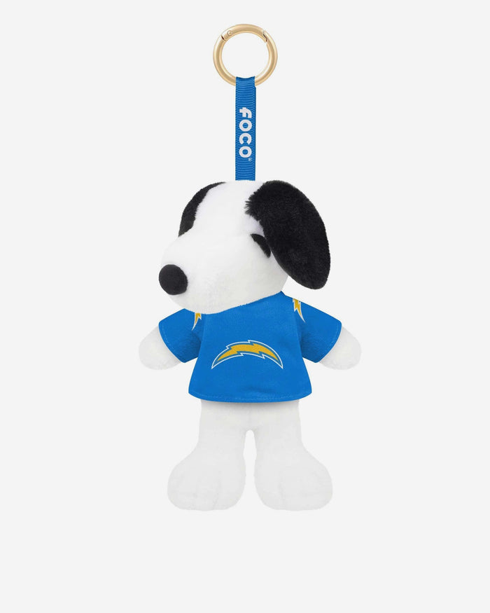 Los Angeles Chargers Plush Snoopy Peanuts Bag Charm Keychain