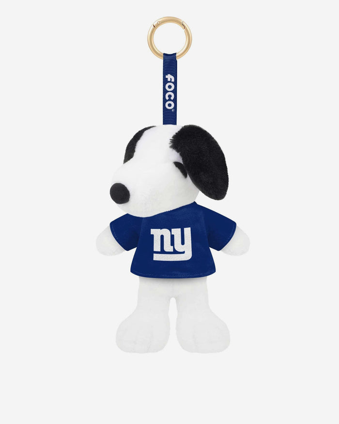 New York Giants Plush Snoopy Peanuts Bag Charm Keychain FOCO - FOCO.com