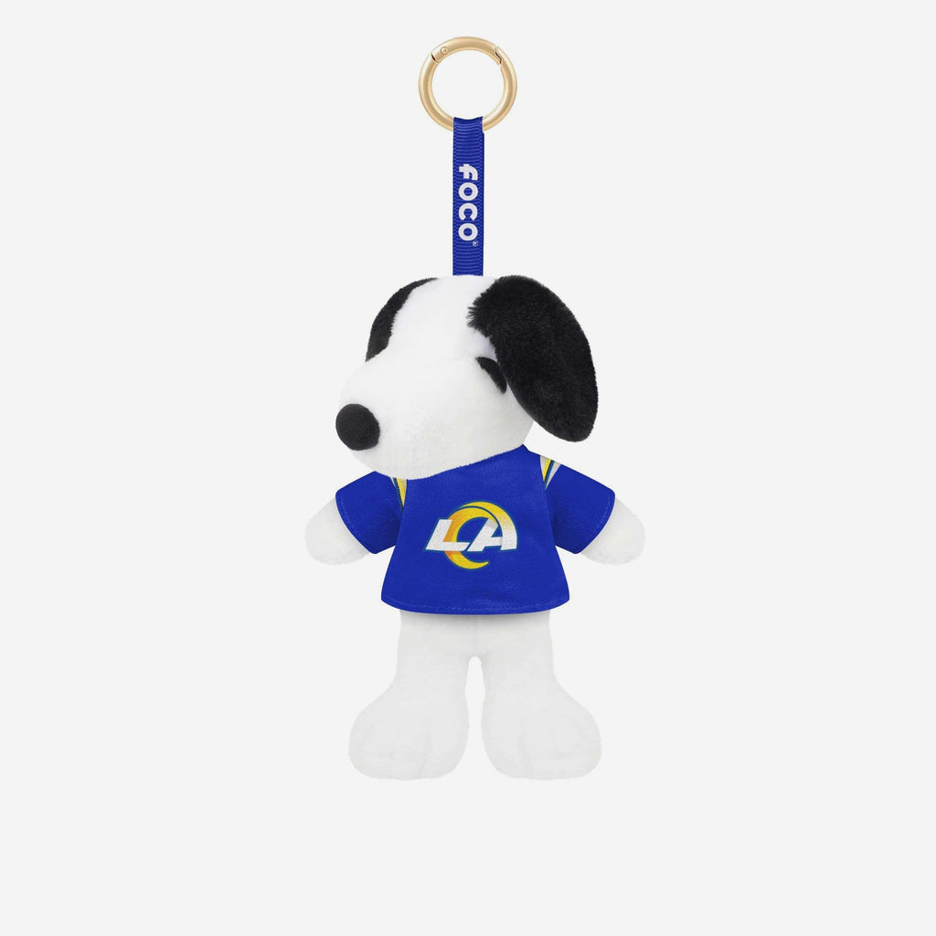 Los Angeles Rams Plush Snoopy Peanuts Bag Charm Keychain FOCO - FOCO.com