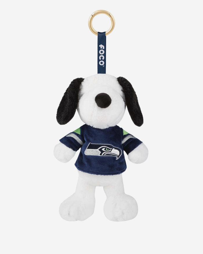 Seattle Seahawks Plush Snoopy Peanuts Bag Charm Keychain FOCO - FOCO.com