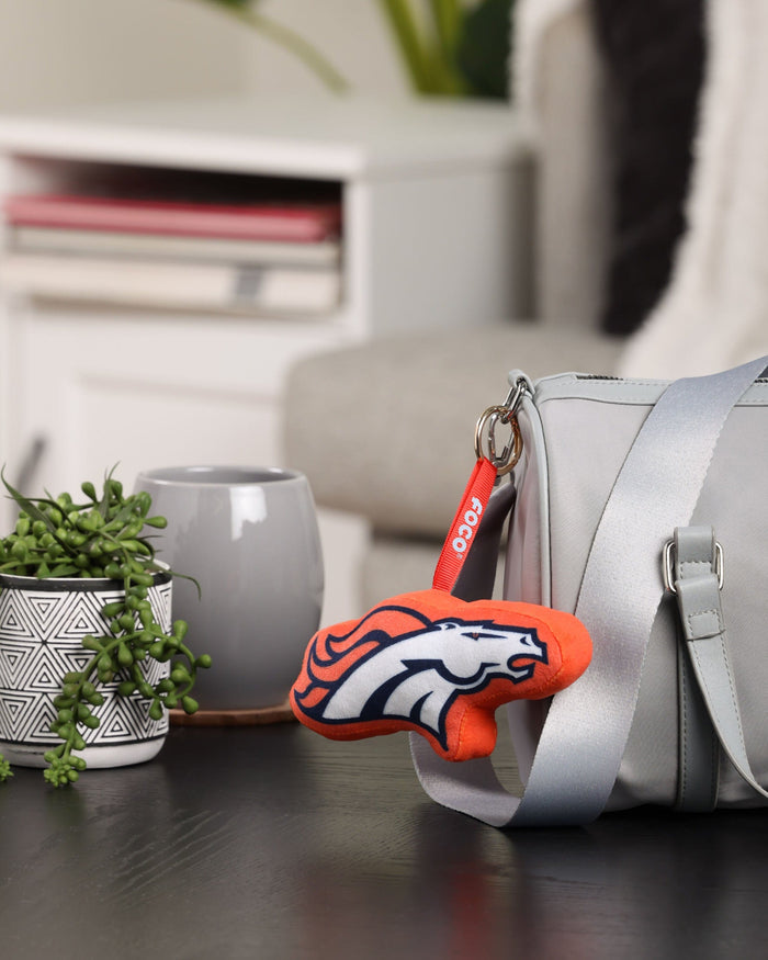 Denver Broncos Plush Team Logo Bag Charm Keychain FOCO - FOCO.com