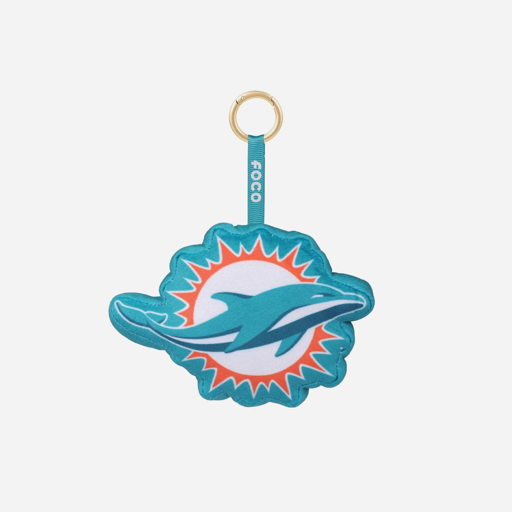 Miami Dolphins Plush Team Logo Bag Charm Keychain FOCO - FOCO.com