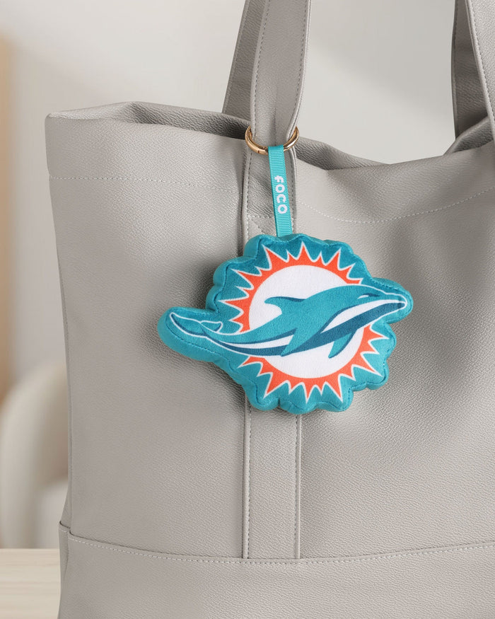 Miami Dolphins Plush Team Logo Bag Charm Keychain FOCO - FOCO.com