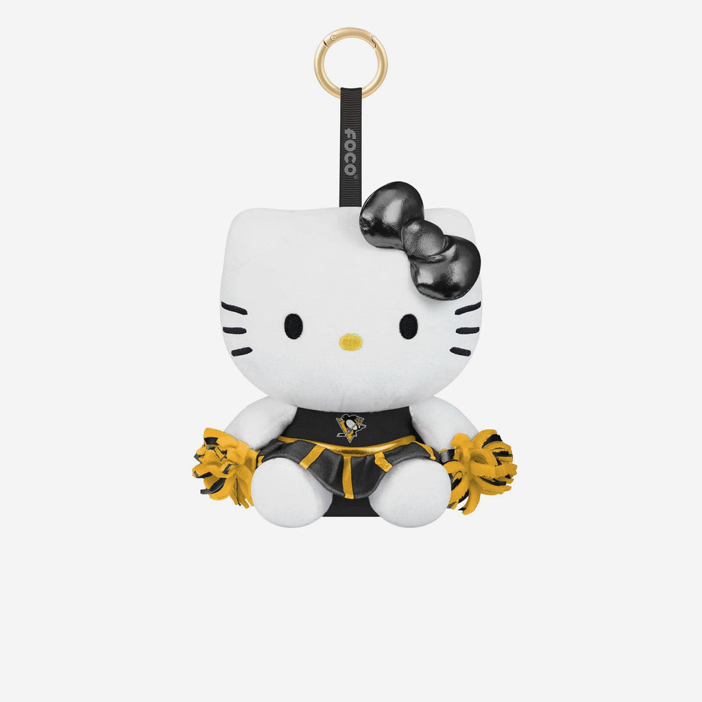 Pittsburgh Penguins Plush Hello Kitty® Cheer Outfit Bag Charm Keychain FOCO - FOCO.com