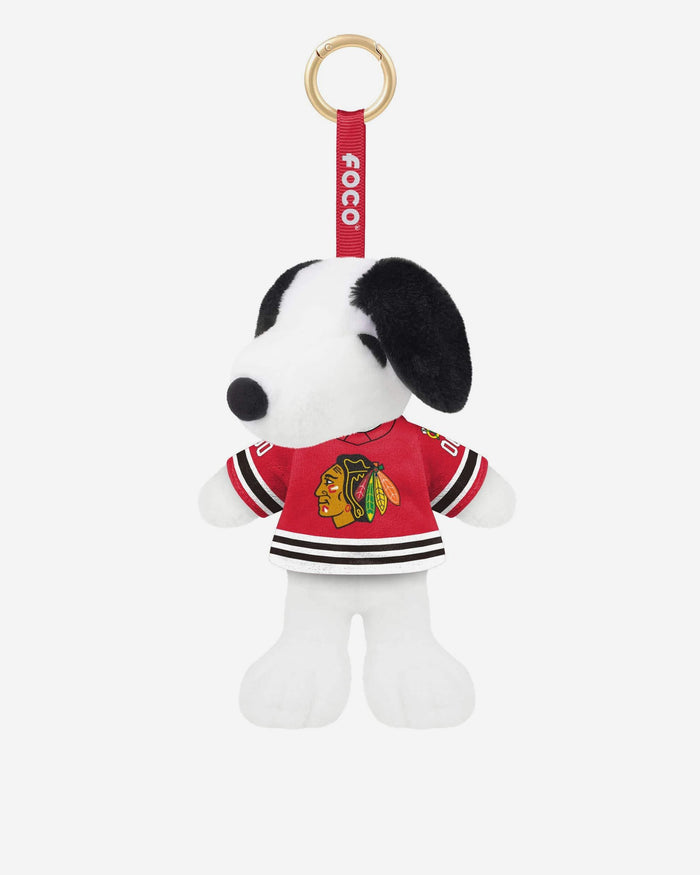 Chicago Blackhawks Plush Snoopy Peanuts Bag Charm Keychain FOCO - FOCO.com