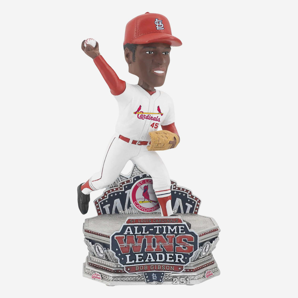 Bob Gibson St Louis Cardinals All Time Franchise Wins Leader Bobblehead FOCO - FOCO.com