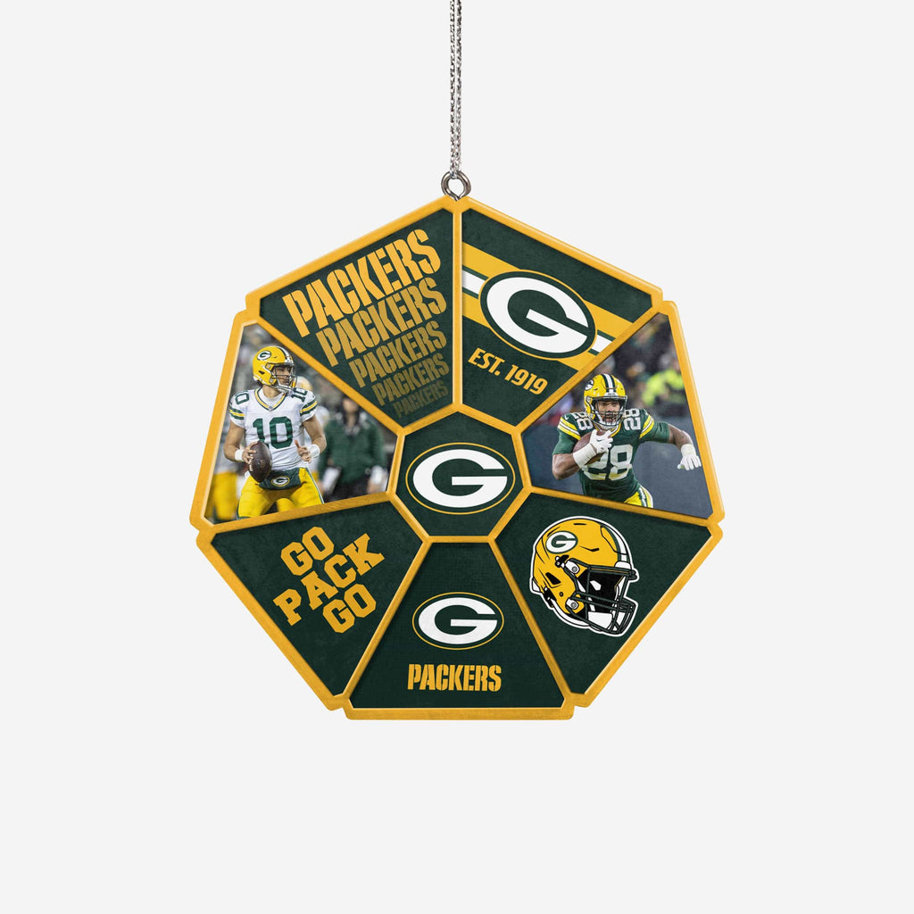 Green Bay Packers Team Wheel Ornament FOCO - FOCO.com