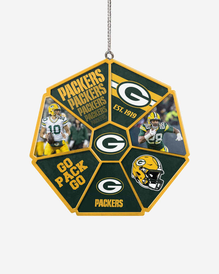 Green Bay Packers Team Wheel Ornament FOCO - FOCO.com