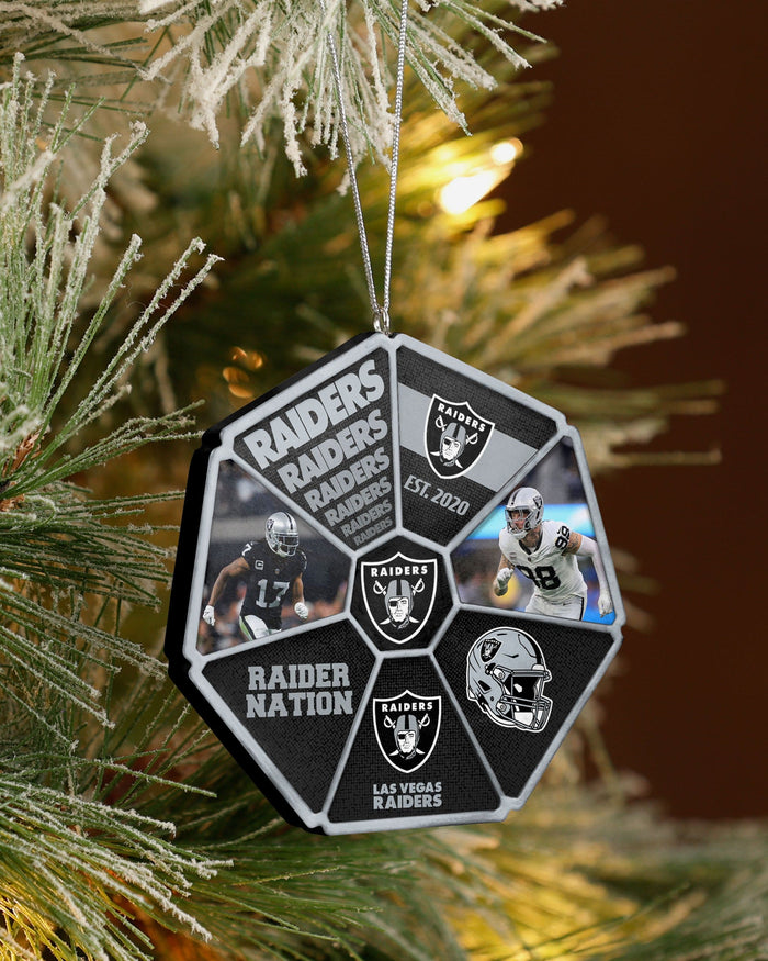 Las Vegas Raiders Team Wheel Ornament FOCO - FOCO.com