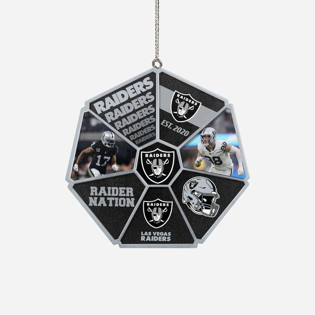 Las Vegas Raiders Team Wheel Ornament FOCO - FOCO.com