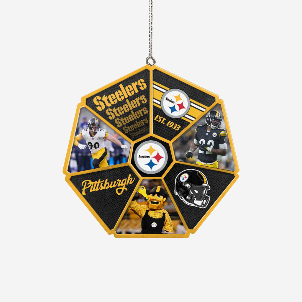 Pittsburgh Steelers Team Wheel Ornament FOCO - FOCO.com