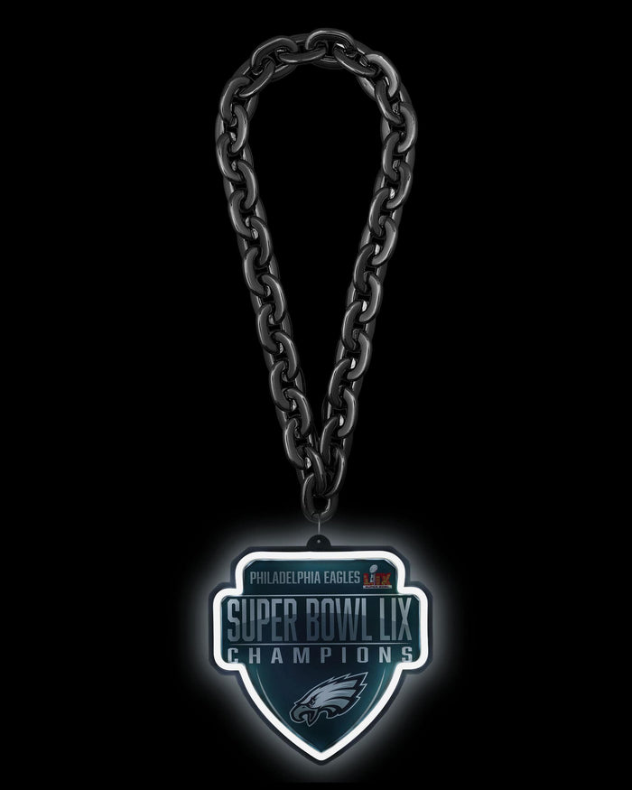 Philadelphia Eagles Super Bowl LIX Champions Neon Light Up Big Logo Chain FOCO - FOCO.com