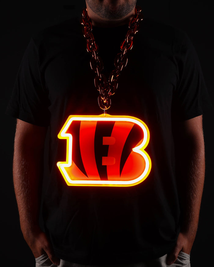 Cincinnati Bengals Neon Light Up Big Logo Chain FOCO - FOCO.com