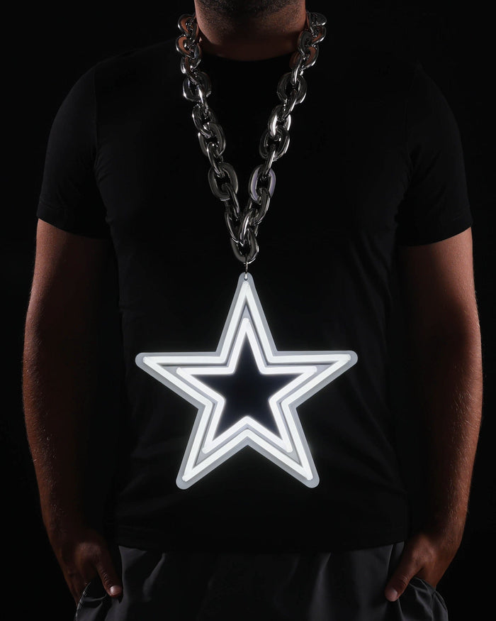 Dallas Cowboys Neon Light Up Big Logo Chain FOCO - FOCO.com