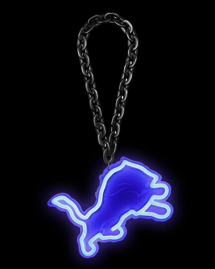 Detroit Lions Neon Light Up Big Logo Chain FOCO - FOCO.com