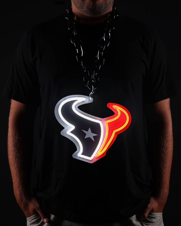 Houston Texans Neon Light Up Big Logo Chain FOCO - FOCO.com