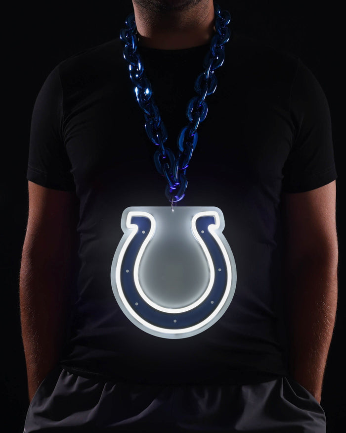 Indianapolis Colts Neon Light Up Big Logo Chain FOCO - FOCO.com