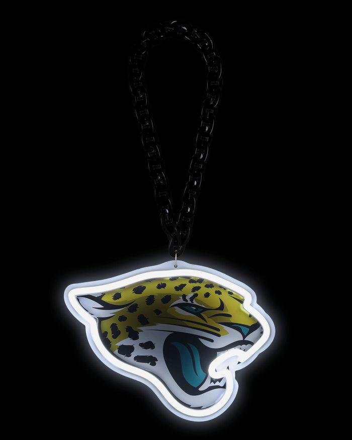 Jacksonville Jaguars Neon Light Up Big Logo Chain FOCO - FOCO.com