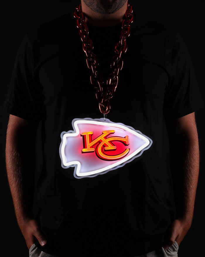 Kansas City Chiefs Neon Light Up Big Logo Chain FOCO - FOCO.com