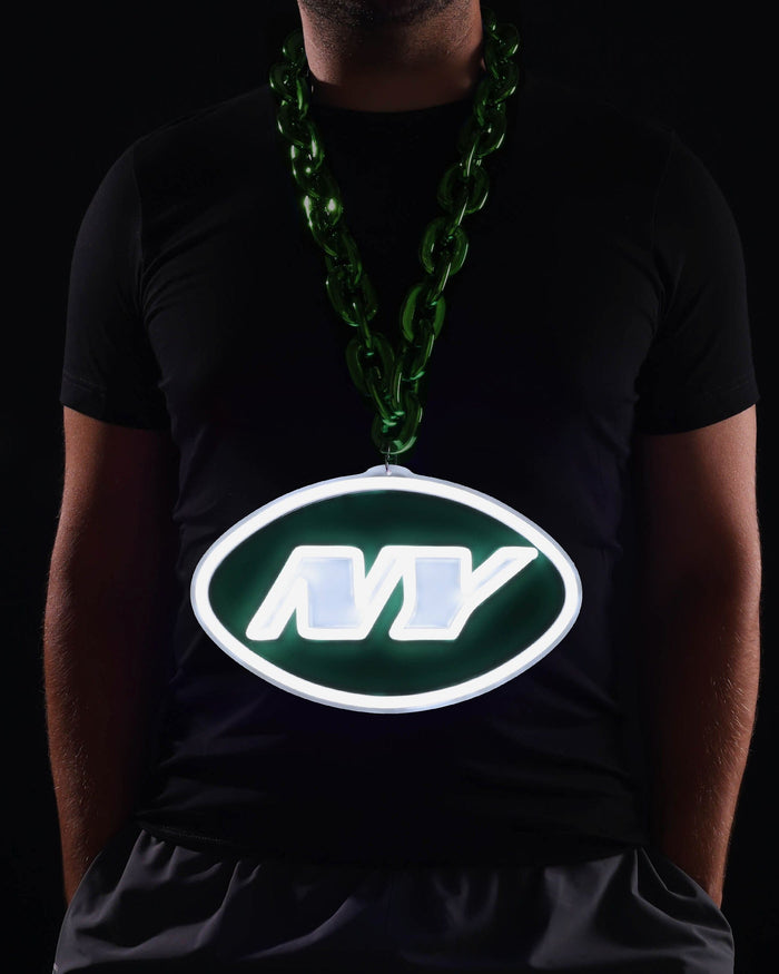 New York Jets Neon Light Up Big Logo Chain FOCO - FOCO.com