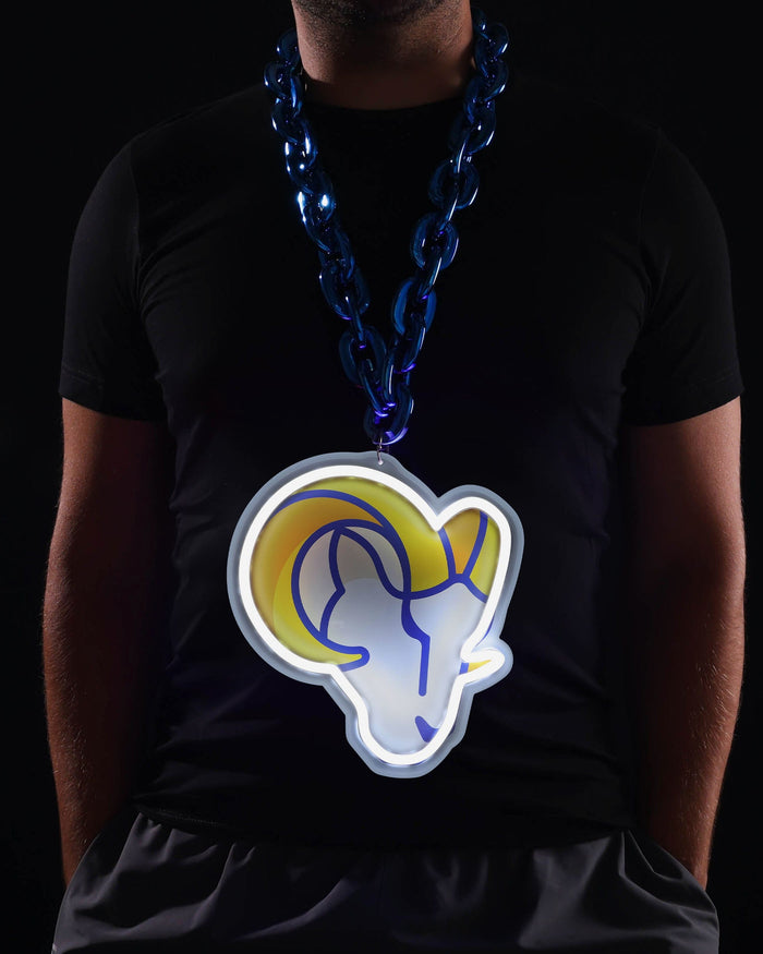 Los Angeles Rams Neon Light Up Big Logo Chain FOCO - FOCO.com