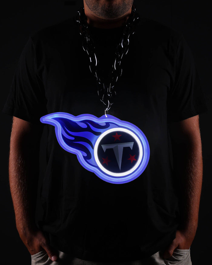 Tennessee Titans Neon Light Up Big Logo Chain FOCO - FOCO.com