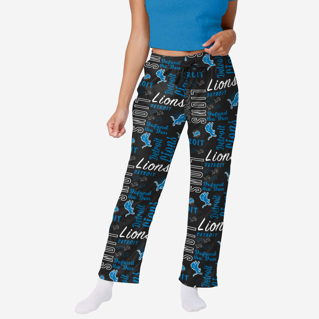 Detroit Lions Womens Mini Print Lounge Pants FOCO S - FOCO.com