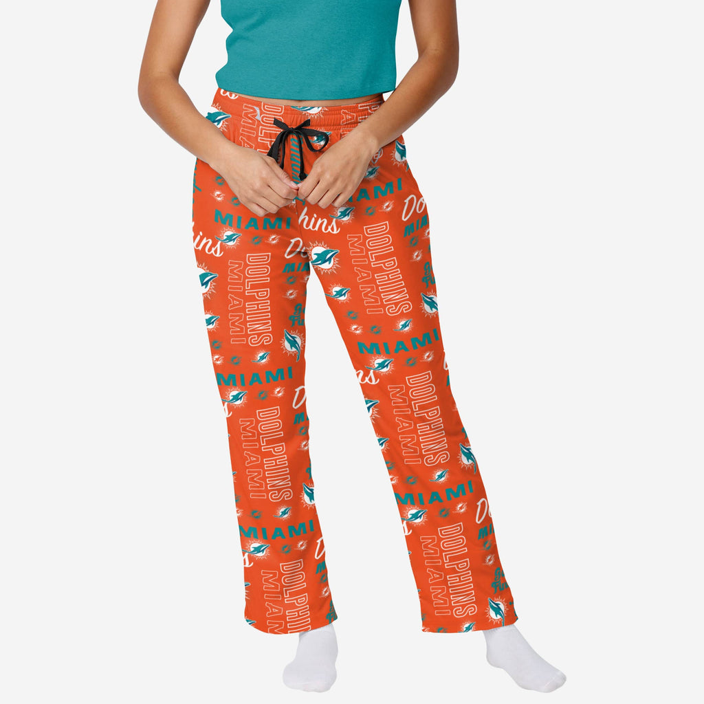 Miami Dolphins Womens Mini Print Lounge Pants FOCO S - FOCO.com