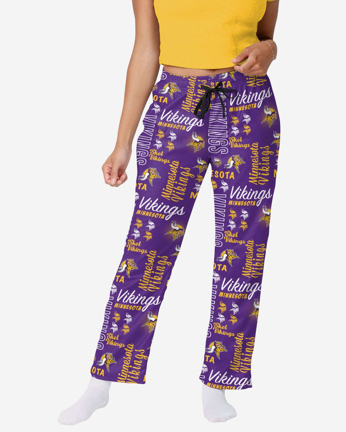 Minnesota Vikings Womens Mini Print Lounge Pants FOCO S - FOCO.com