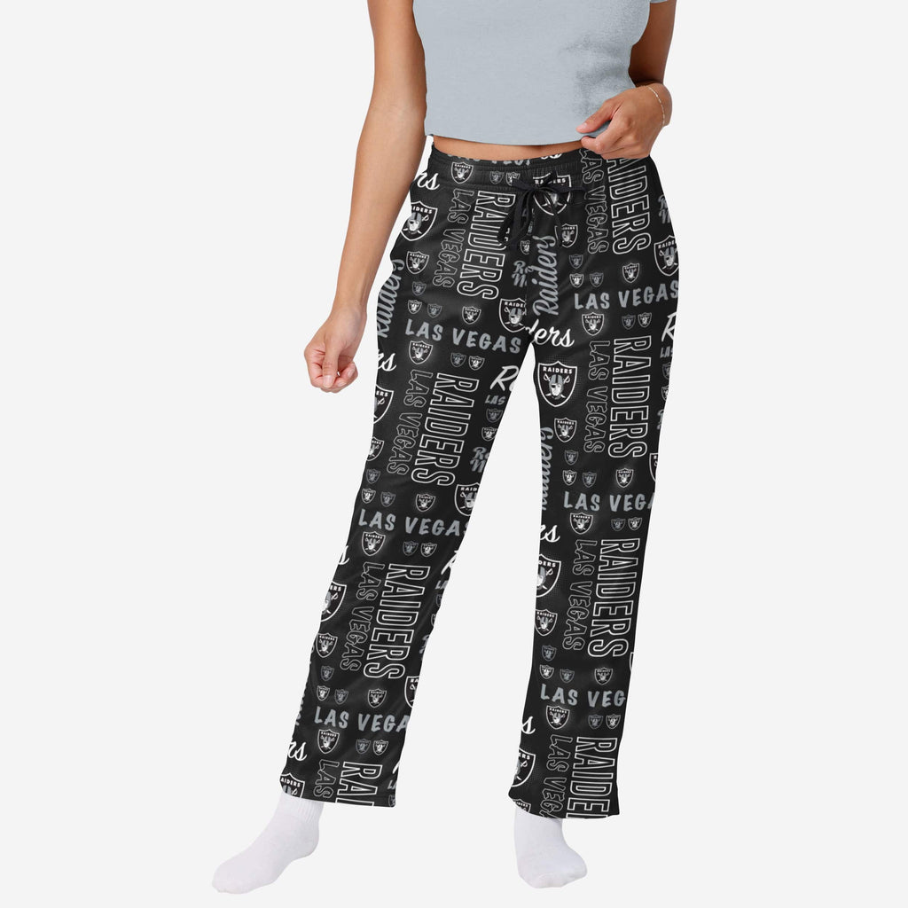 Las Vegas Raiders Womens Mini Print Lounge Pants FOCO S - FOCO.com