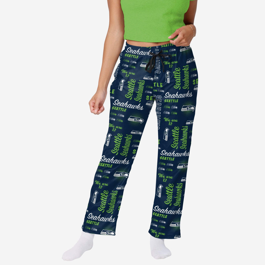 Seattle Seahawks Womens Mini Print Lounge Pants FOCO S - FOCO.com