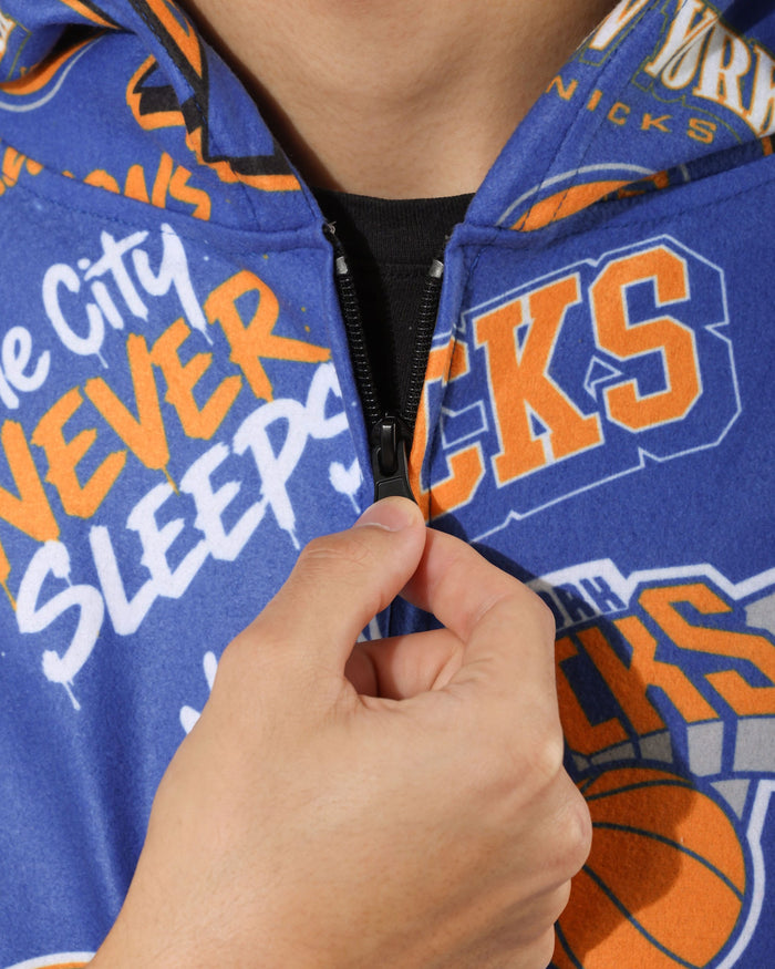 New York Knicks 2026 NBA Champions Banner Ugly Pattern One Piece Pajamas FOCO S - FOCO.com