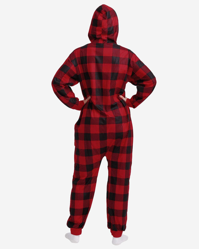 Ohio State Buckeyes 2024 Football National Champions Plaid One Piece Pajamas FOCO - FOCO.com