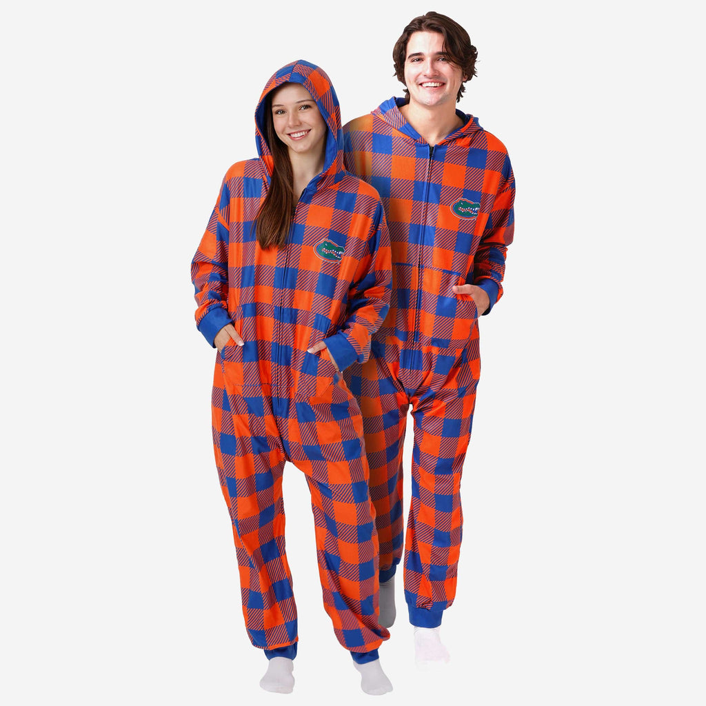 Florida Gators Plaid One Piece Pajamas FOCO S - FOCO.com