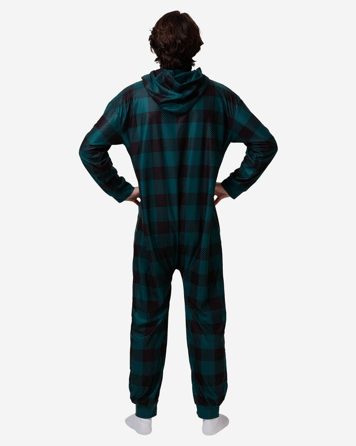 Michigan State Spartans Plaid One Piece Pajamas FOCO - FOCO.com