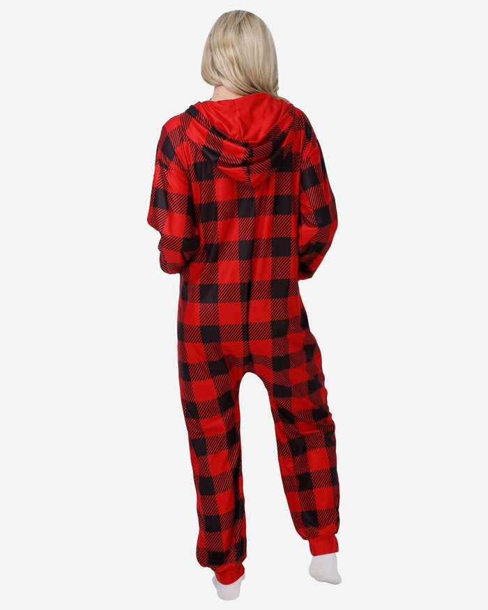 Ohio State Buckeyes Plaid One Piece Pajamas FOCO - FOCO.com