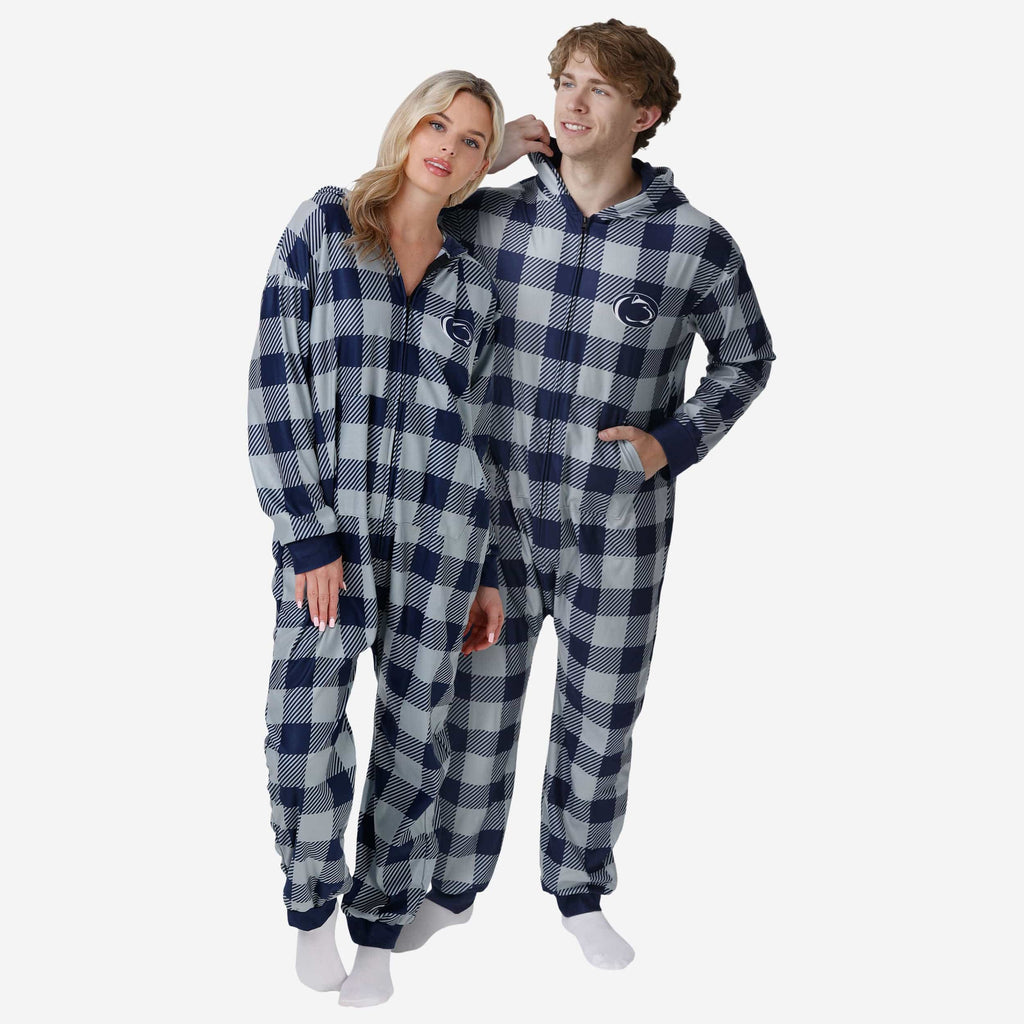 Penn State Nittany Lions Plaid One Piece Pajamas FOCO S - FOCO.com