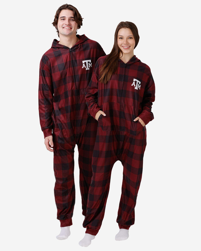 Texas A&M Aggies Plaid One Piece Pajamas FOCO S - FOCO.com