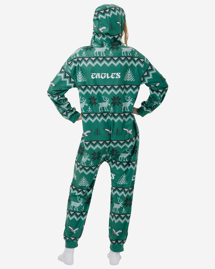 Philadelphia Eagles Kelly Green Ugly One Piece Pajamas FOCO - FOCO.com